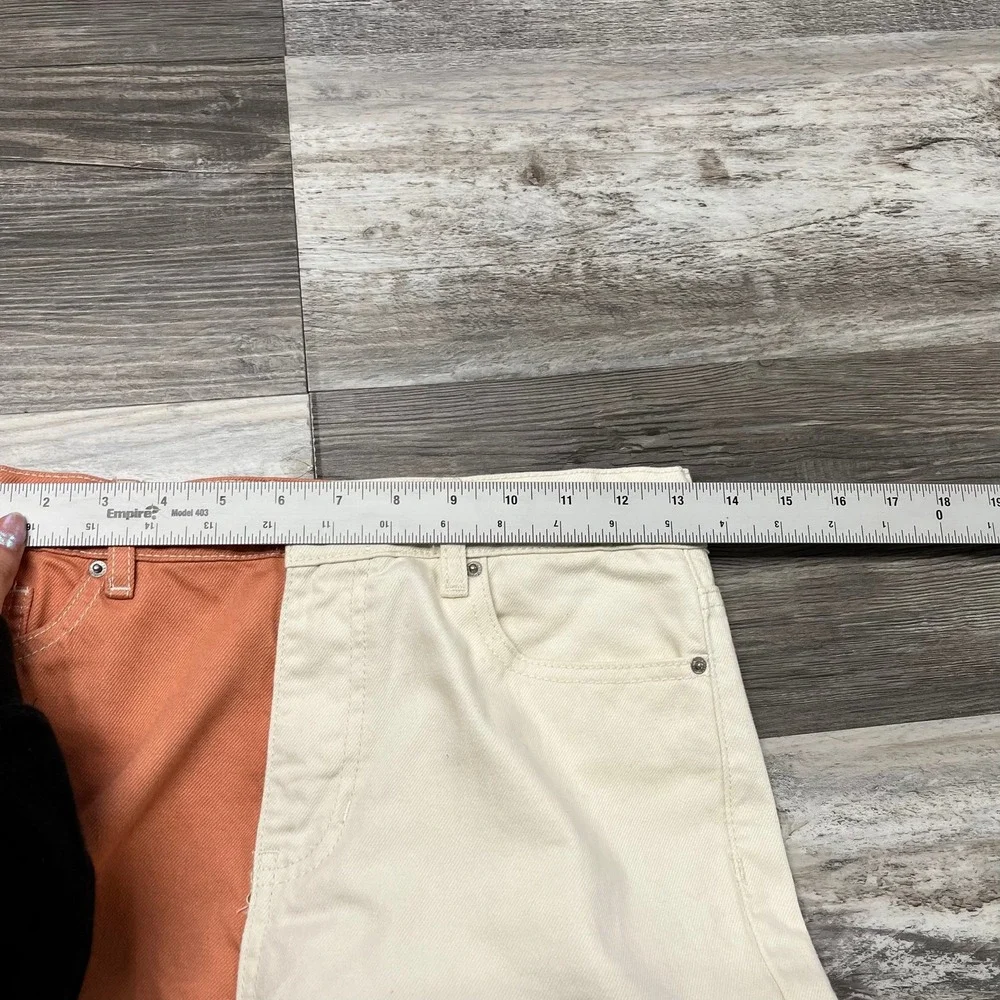 PacSun Kids Muted Clay Gardenia Cream Peachy Girls 12 High Rise Colorblock Pants - Picture 5 of 11